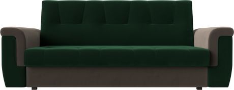 Диван-кровать «Эллиот» зеленыйкоричневый, Велюр