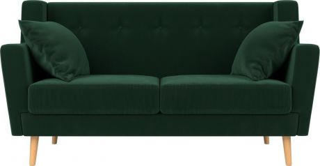 Прямой диван «Брайтон 2» Зеленый, Велюр