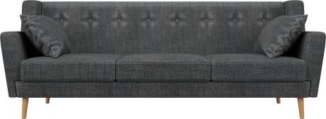 Прямой диван «Брайтон-3» Серый, Рогожка