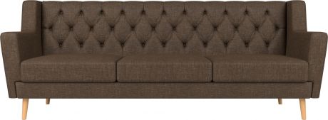 Прямой диван «Брайтон-3 Люкс» Коричневый, Рогожка