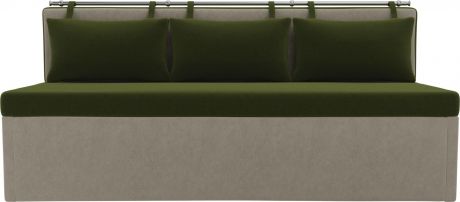 Кухонный диван-кровать «Метро» ЗеленыйБежевый, Микровельвет