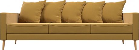 Прямой диван «Картес» Желтый, Микровельвет