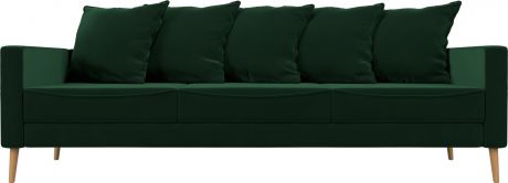 Прямой диван «Картес» Зеленый, Велюр