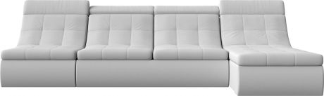 Угловой модульный диван «Холидей Люкс» Белый, Экокожа