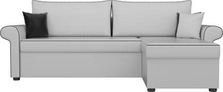 Угловой диван-кровать «Милфорд» Белый, Экокожа, правый