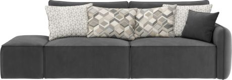 Угловой диван «Портленд-2» вариант №2 Premier серый (Микровелюр)