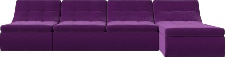 Модульный угловой диван «Холидей» Фиолетовый, Микровельвет