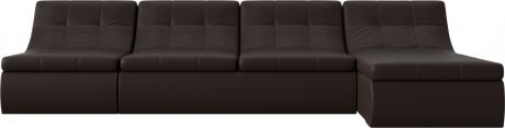 Модульный угловой диван «Холидей» Коричневый, Экокожа