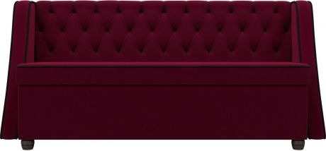 Кухонный диван «Лофт» БордовыйЧерный, Микровельвет