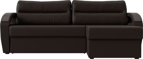 Угловой диван-кровать «Форсайт» Коричневый, Экокожа, правый