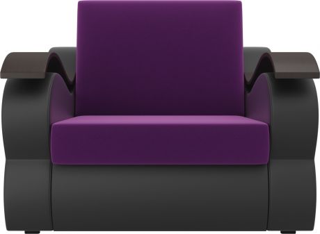 Кресло-кровать «Меркурий 80» ФиолетовыйЧерный, МикровельветЭкокожа
