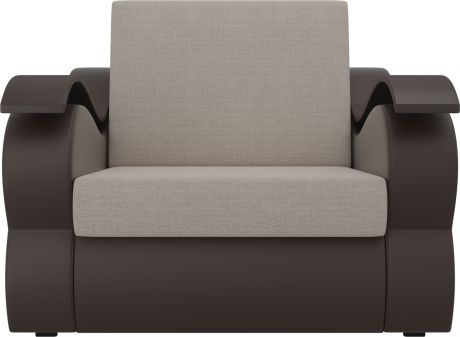 Кресло-кровать «Меркурий 80» бежевыйкоричневый, РогожкаЭкокожа