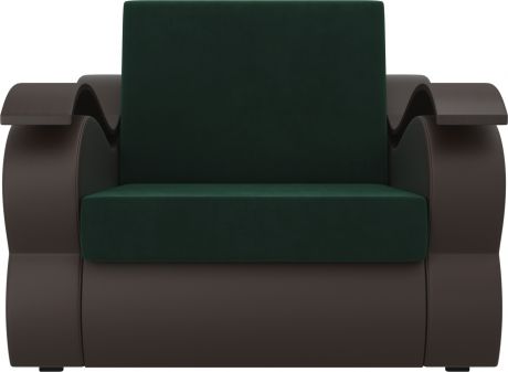 Кресло-кровать «Меркурий 80» зеленыйкоричневый, ВелюрЭкокожа