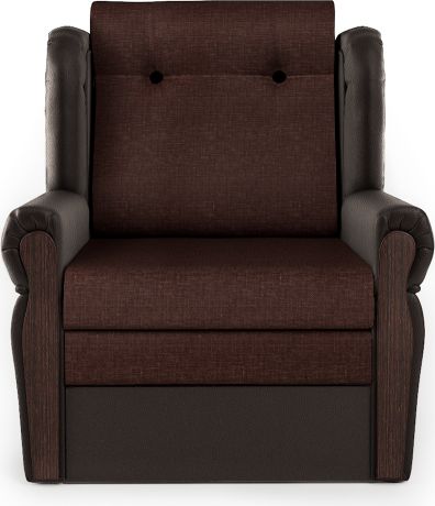 Кресло-кровать «Классика М» Шоколад, рогожка, экокожа