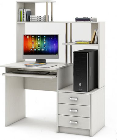 Компьютерный стол «Имидж 26» Белый