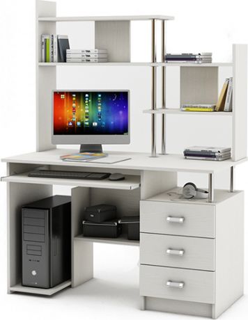 Компьютерный стол «Имидж 28» Белый