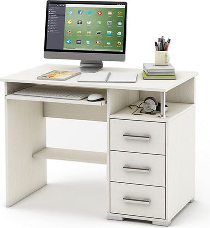 Компьютерный стол «Амбер 3К» Белый