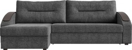 Угловой диван-кровать «Канзас» Серый, Рогожка, левый
