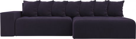 Угловой диван-кровать «Кёльн» Фиолетовый, Велюр, правый