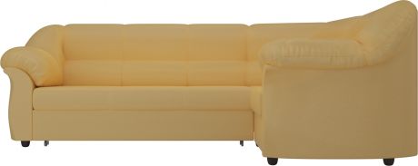 Угловой диван-кровать «Карнелла» Желтый, Микровельвет, правый