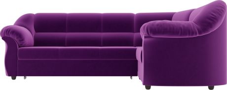 Угловой диван-кровать «Карнелла» Фиолетовый, Микровельвет, правый