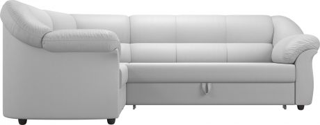 Угловой диван-кровать «Карнелла» Белый, Экокожа, левый