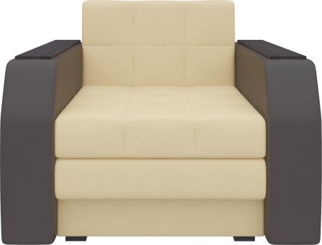 Кресло-кровать «Атлантида» бежевыйкоричневый, Экокожа