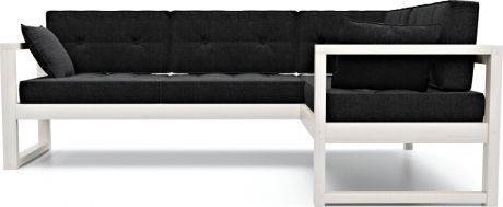 Угловой диван «Астер» Kiton 07, эмаль белая, рогожка