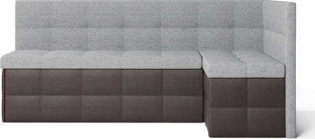 Кухонный угловой диван-кровать «Домино» Gray+Brown, правый