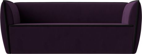 Трехместный диван «Бергамо» ФиолетовыйЧерный, Велюр