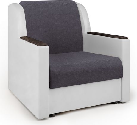 Кресло-кровать «Аккорд Д» Серый, белый, рогожка, экокожа