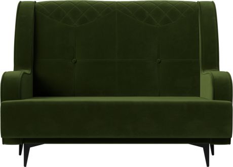 Диван-кровать двухместный «Неаполь» Зеленый, Микровельвет