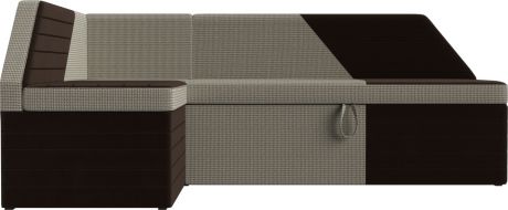 Кухонный угловой диван-кровать «Дуглас» Корфу 02коричневый, КорфуМикровельвет, левый