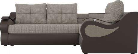 Угловой диван-кровать «Митчелл» Корфу 02коричневый, Корфуэкокожа, правый