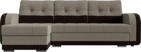 Угловой диван-кровать «Марсель» Корфу 02коричневый, КорфуМикровельвет, левый