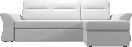 Угловой диван-кровать «Клайд» Белый, Экокожа, правый