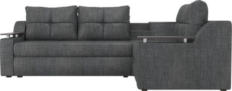 Угловой диван-кровать «Тесей» Серый, Рогожка, правый