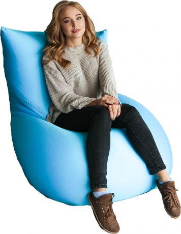 Кресло-подушка «Flexy» Голубой, спандекс, классический