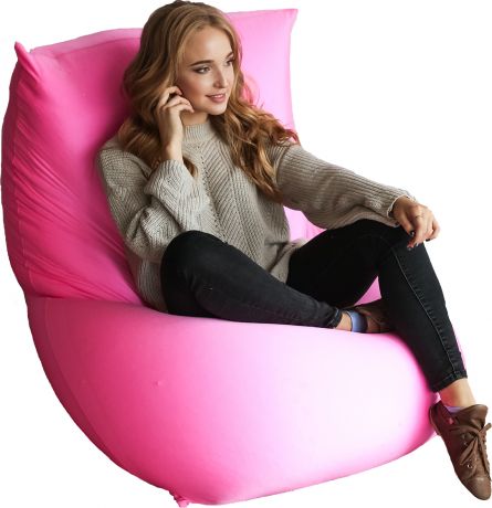 Кресло-подушка «Flexy» Розовый, спандекс, классический