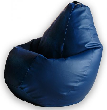 Кресло-мешок «Груша» Экокожа, Синяя, 3XL