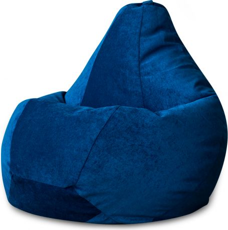 Кресло-мешок «Груша» Микровельвет, Синий, 2XL