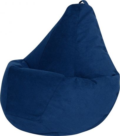 Кресло-мешок «Груша» Синий, Велюр, 2ХL