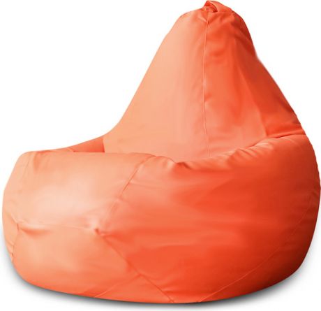 Кресло-мешок «Груша» Экокожа, Оранжевая, L