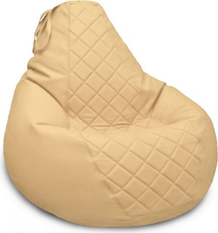 Кресло-мешок «Груша Galaxy» с декоративной отделкой Экокожа Cream, XL