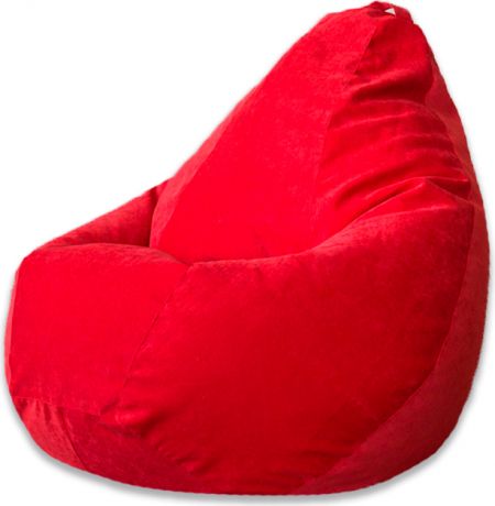 Кресло-мешок «Груша» Микровельвет, Красный, XL