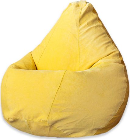 Кресло-мешок «Груша» Микровельвет, Желтый, XL