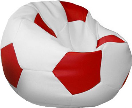 Кресло-мешок «Мяч» белый + красный, XL