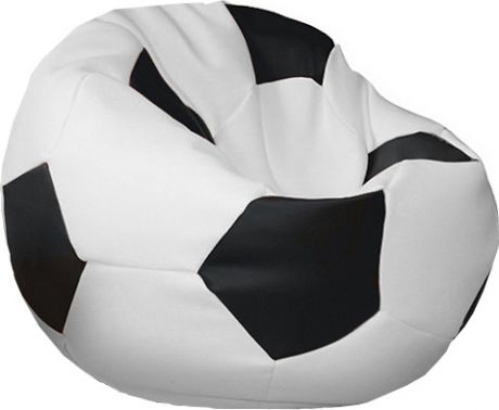 Кресло-мешок «Мяч» белый + черный, XL