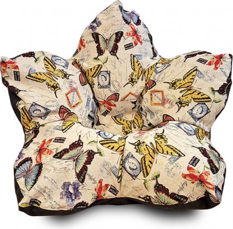 Кресло-мешок «Релакс» Рогожка + Бабочки, XL