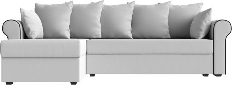 Угловой диван-кровать «Рейн» Белый, Экокожа, левый